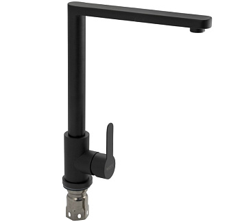 Смеситель кух г-образный.гусак ГРАФИТ нерж. сталь 9106 MAGNUS